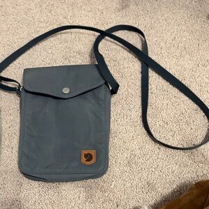 Fjallraven Navy Crossbody Messenger Bag with Logo Patch